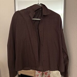Brown Button-Up Shirt